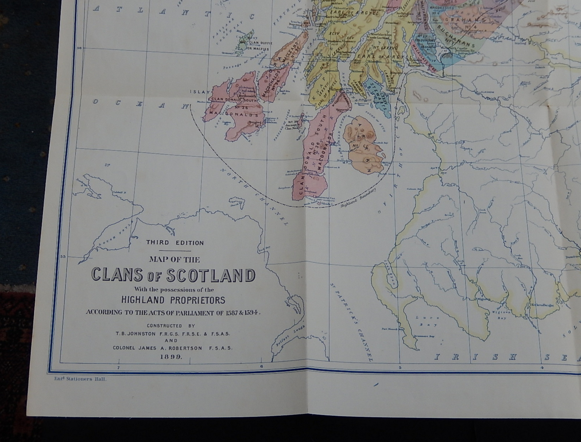 Historical Geography of the Clans of Scotland, T.B. Johnston and J.A. Robertson - 1899. - Image 6 of 7