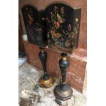 Pair of Vintage Decorative Table Lamps - 28" tall.