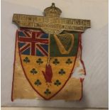 Antique Ulster Unionist Convention 1892 Union is Strength Badge with Silk.