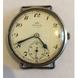 Vintage Large Royce 17 Jewels Wrist Watch - 42mm case in an working order.