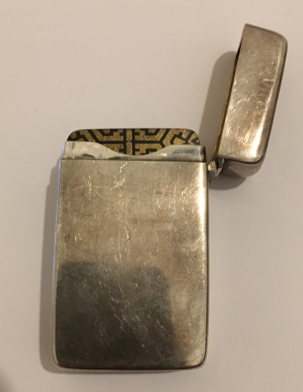 Vintage Silver Domino Card Holder with 28 Cards. - Image 2 of 5