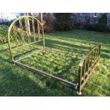 Art Deco/Vintage double brass bed frame