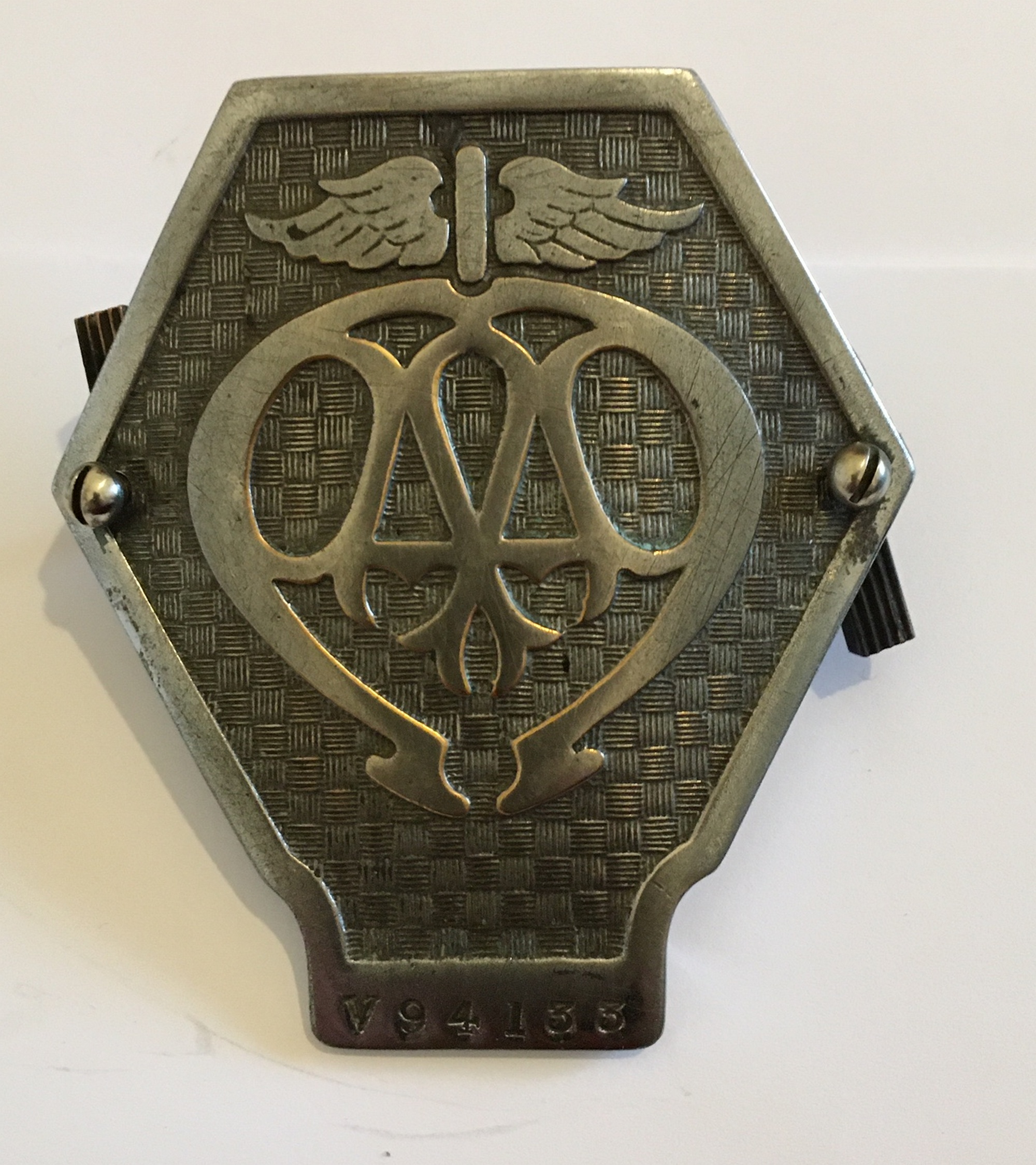 Vintage AA Car Badge.