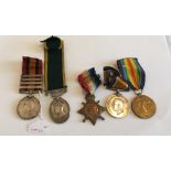 Boer War QSA-World War One Trio and Militia Medal to Wiltshire/Berks Regiments.