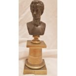 Small 19th Century Grand Tour Bronze Bust. Overall height 6.5". Very good condition.