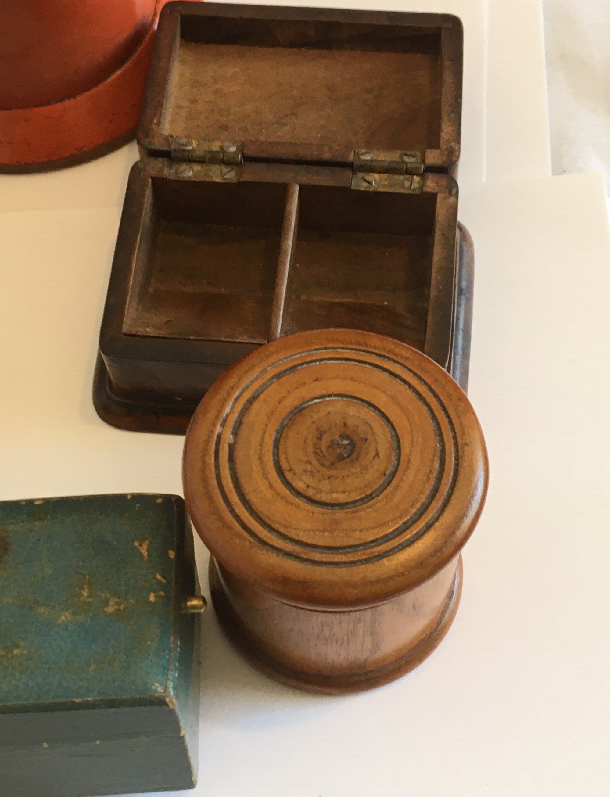 Lot of Ring Boxes-Treen Ware and Rabbit Figure. - Image 5 of 5