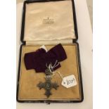 Boxed Silver Garrard&Co MBE medal with London Hallmarks for 1917.