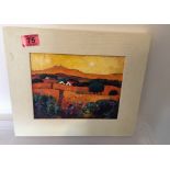 Debbie Neill Oil Painting - view from Bieldside - 23cm x 18cm.