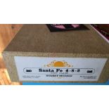 Vintage Boxed Samhongsa Sunset Models Sante Fe 3700 Class 4-8-2 Brass Model Train.