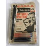 Vintage Man From Uncle Invisible Writing Cartridge Pen in Cellophane Wrapping.