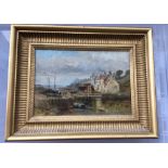 Antique C Gray Oil Painting - Seascape -actual Oil - 25cm x 17cm.