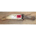 Antique Inuit Ivory-Bone Snow Knife - 12 1/2" long.