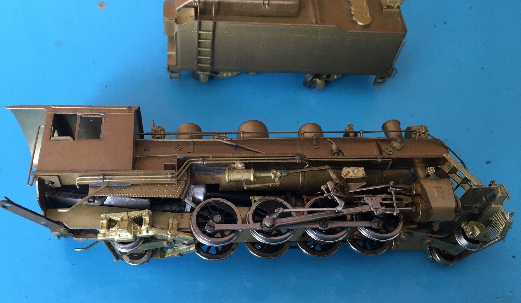 Vintage Boxed Pacific Fast Mail WP&Y 2-8-2 Brass Model Train. - Image 6 of 9