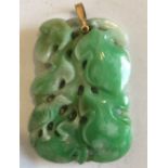 Vintage Jade Pendant - 47mm x 33mm.