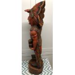 Wooden Carved Store Native American Indian 36" tall.