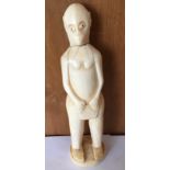 African Ivory Carved Figure - 7 1/2" tall.