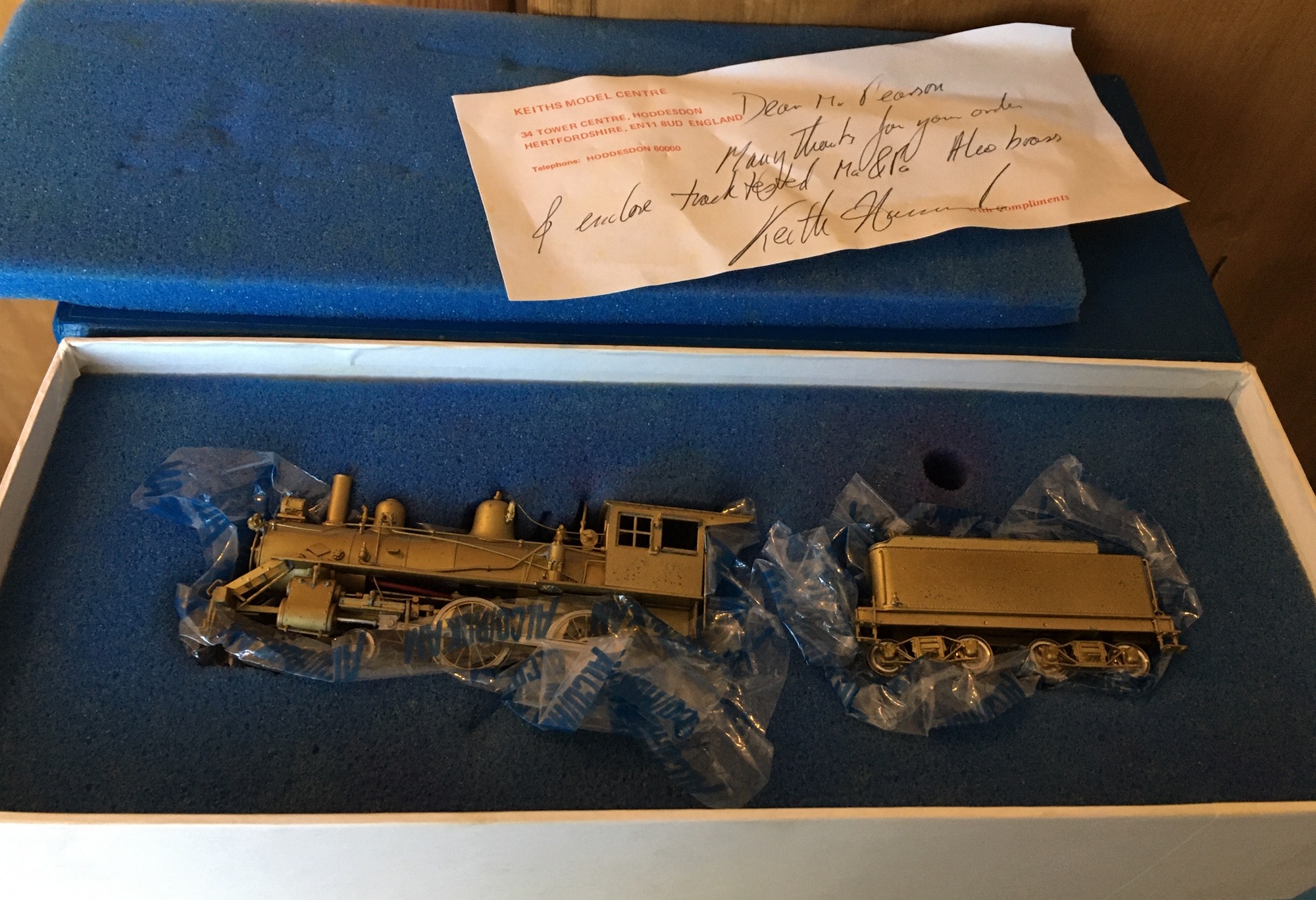 Vintage Boxed ALCO Brass Model Train.