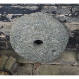 Antique Scottish Stone Quern - 20" diameter.