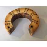 African Ivory Bangle with Decoration - 90mm x 70mm - 32mm wide.