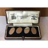 Vintage Boxed Pair of Silver Cufflinks.