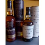 Glendronach Peated Port Wood (1st batch) & Balvenie Peat Week 14 year old Whiskies 2002 (1st batch)