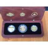 2008 Icons of the Commonwealth Boxed 3 Gold Coin Signature Set-Australia-Canada-United Kingdom.