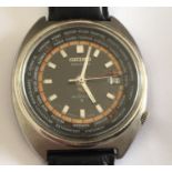 Vintqge Seiko World Time Automatic - 40mm case - working order.