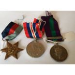 World War Two and Palestine 1945-48 Medals Group of 3 to a S/14938064 PTE. F.PICKLES. R.A.S.C.