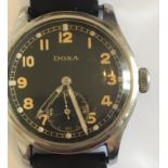 Vintage WW2 German DOXA Military Watch - D4583612H - working order.