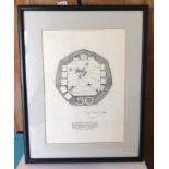 Mary Milner Dickens 1992 original sketch (Print) for Reverse Design UK 50p Completion Single Market