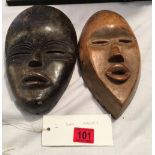 2 x Dan Masks - 27cm x 15.5cm and 26cm x 16cm