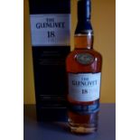 Glenlivet Whisky 18 year old signed by Alan Winchester Master Distiller 100 43%.