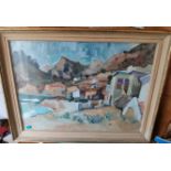 Denis Peploe? Unsigned Framed Landscape Oil Painting - 26 1/2" x 21 1/2"