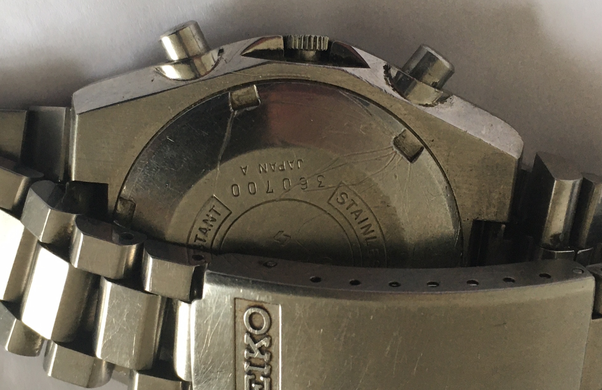 Vintage Seiko Chronograph Automatic with Seiko Strap - working order. - Image 5 of 7