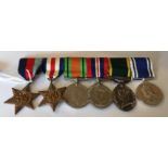 World War 11 Group of 6 including Territorial and Exemplary Police Service Medal to R.M.P.