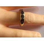 9ct Gold and Amethyst/Iolite? Ring (UK size V) - 3.2 grams plus other UK size M (1.3grams).