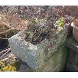 Small Granite Trough - 13" x 9" x 7".