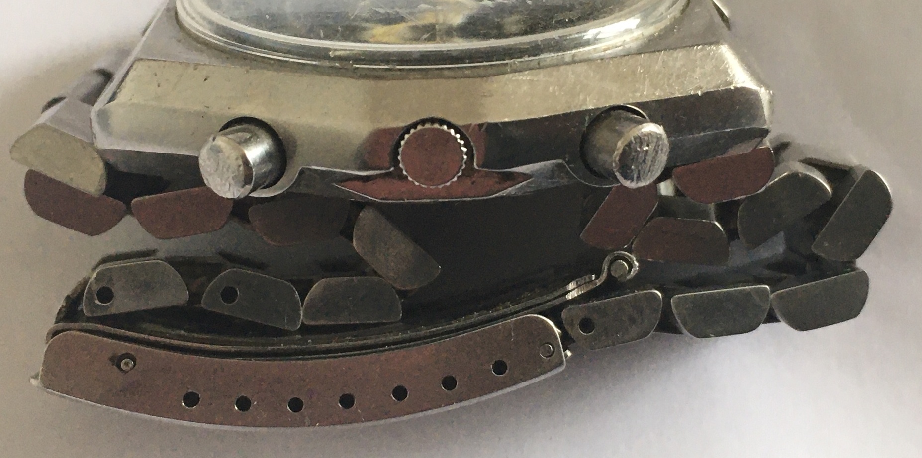 Vintage Seiko Chronograph Automatic with Seiko Strap - working order. - Image 4 of 7