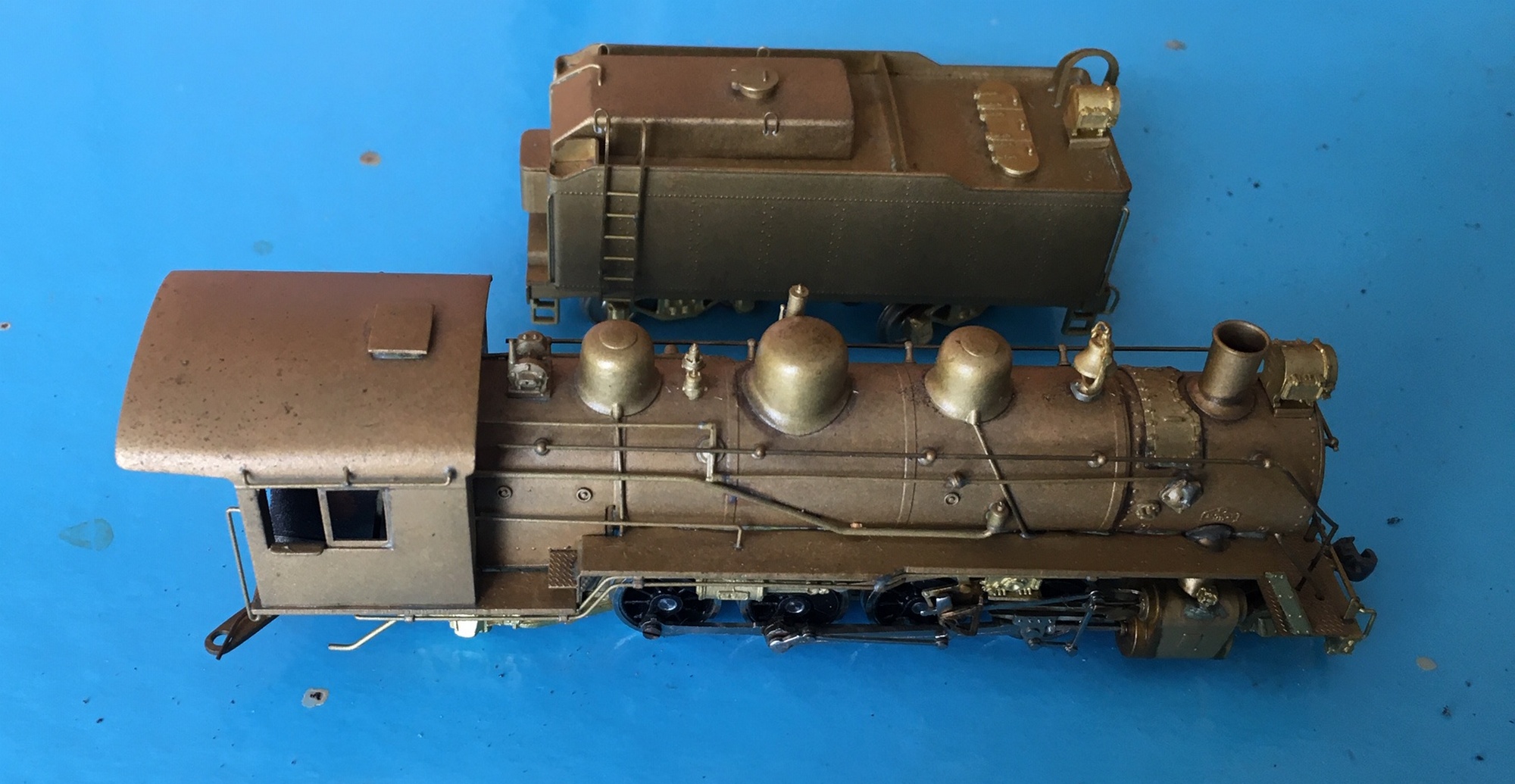 Vintage Boxed Pacific Fast Mail WP&Y 2-8-2 Brass Model Train. - Image 5 of 9