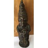 Benin Bronze Figure - 14" tall - 4.0 kg.