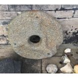 Antique Scottish Quern Stone 20" diameter.