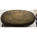 Antique German/Dutch? Brass Tobacco Box - 135mm x 70mm x 35mm.