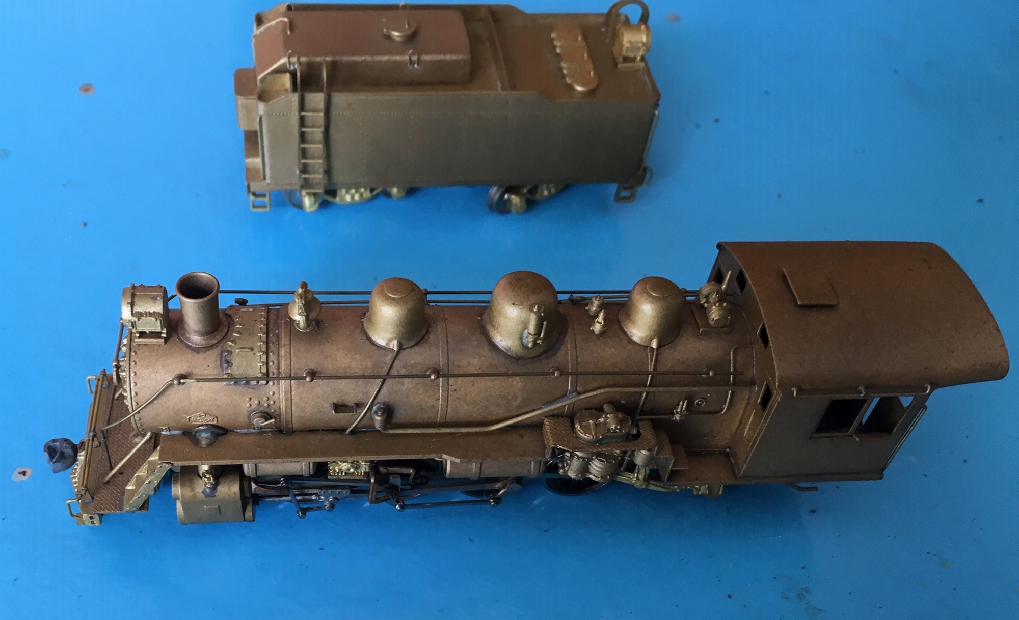 Vintage Boxed Pacific Fast Mail WP&Y 2-8-2 Brass Model Train. - Image 7 of 9