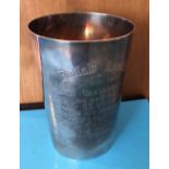 Antique South Africa "Buffalo Regatta 8th Oct 1906 Grand Challenge Cup Beaker" - 5" (127mm) tall.