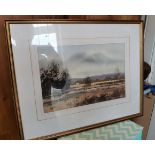 Framed Landscape Watercolour by Ransom - 24" x 19 1/2".