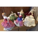 Lot of 6 Vintage Royal Doulton Figures.