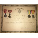 'Double Gallantry' medal group of 4 to Private Prosper De Bremacker, Belgian Army.