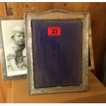 Lot of 3 Vintage Various Silver Photo Frames - 2 at 9" x 7" and 10 1/2" x 7 3/4".