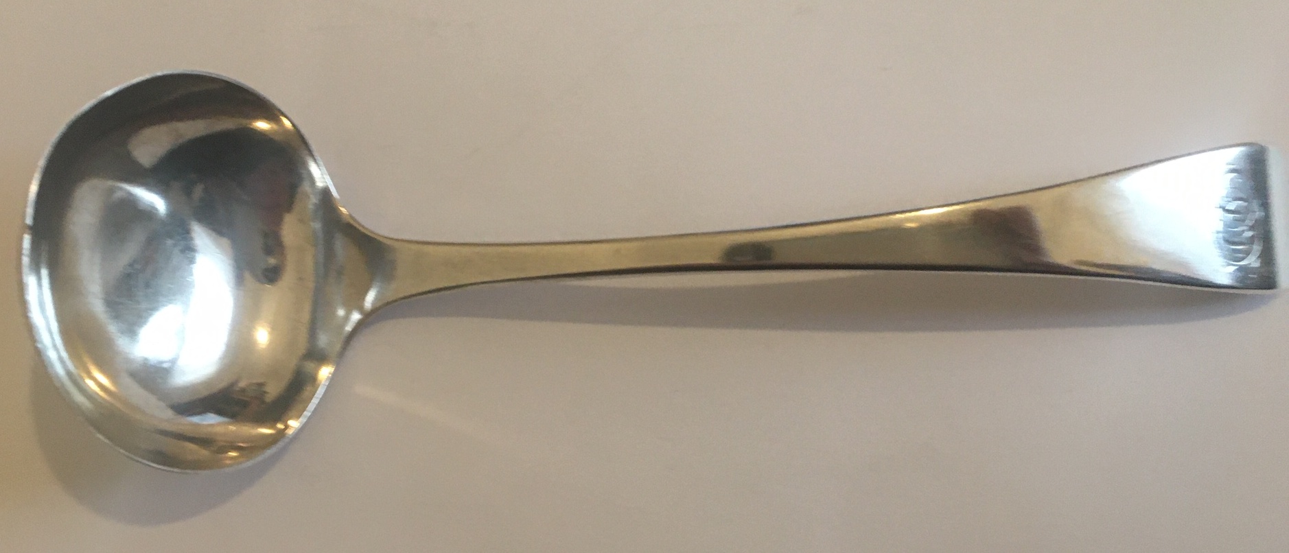 Lot of 2 Georgian Edinburgh Hallmarked Silver Toddy Ladles - 6" long (26g) and 5 7/8" (29g) - Image 5 of 8