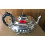 Antique Silver Teapot -11" x 6 1/4" - 690 grams.